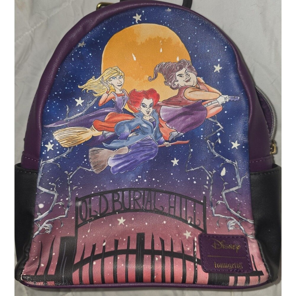 Loungefly Disney hocus pocus old burial Hill mini backpack bookbag & wallet!